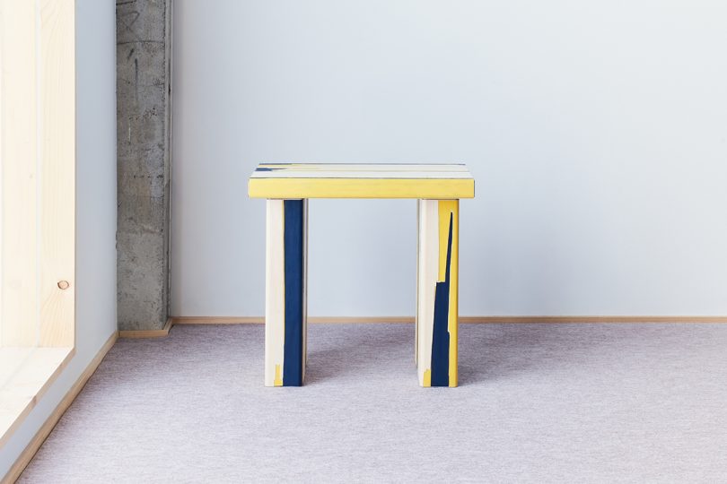 side table in indoor space