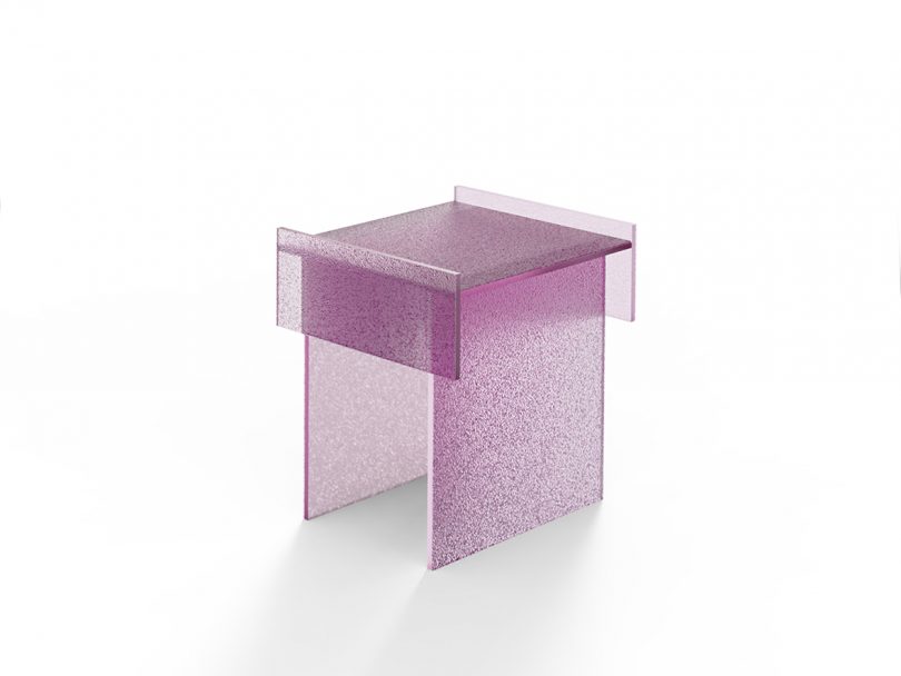 lilac glass coffee table
