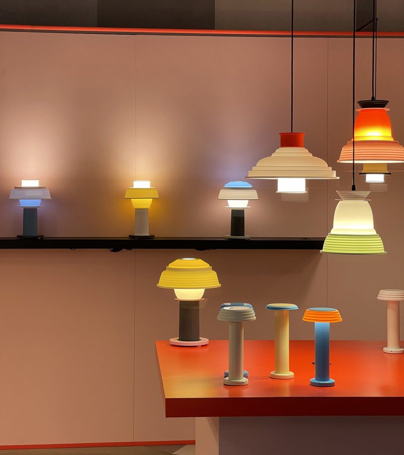suspended pendant lights and table lamps