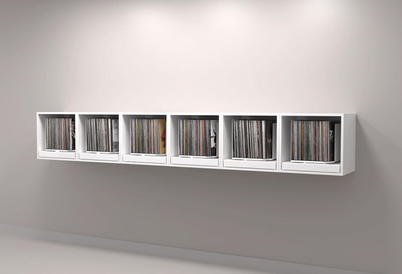 Wall mount record deals shelf