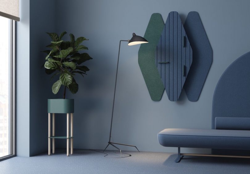Geometric Shapes Configure Into Sound-Dampening Wall Art