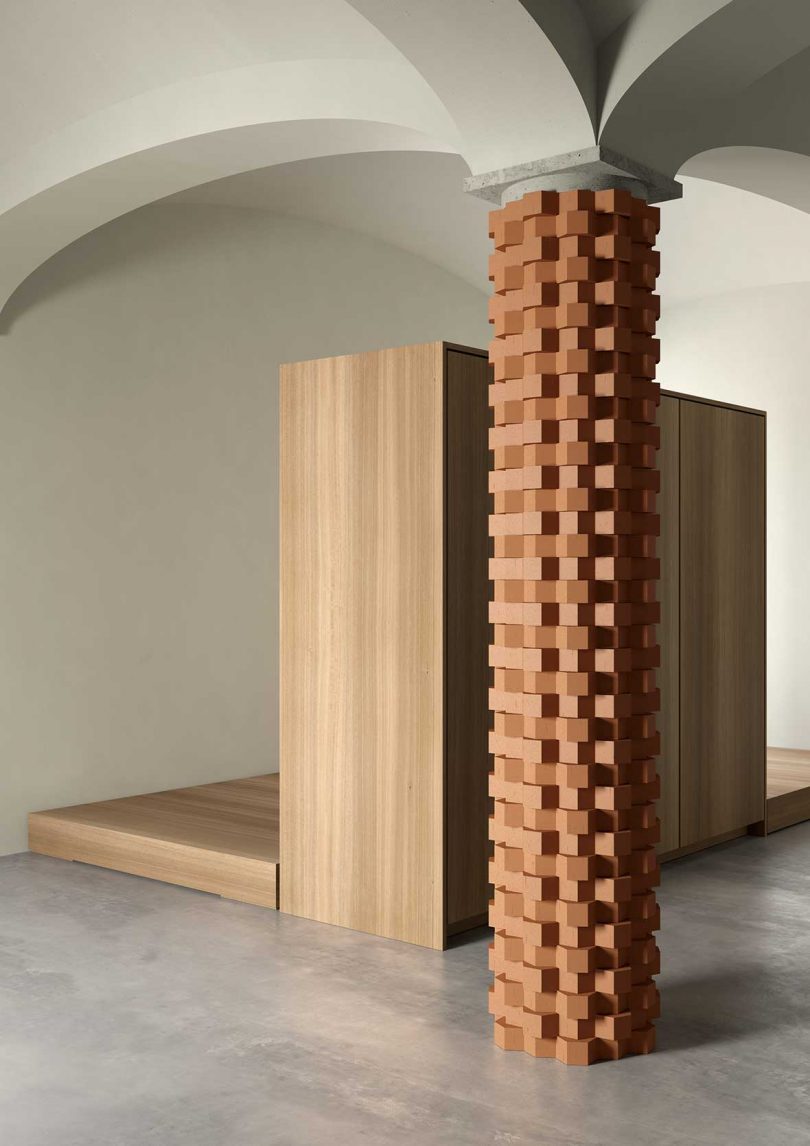 terracotta brick column