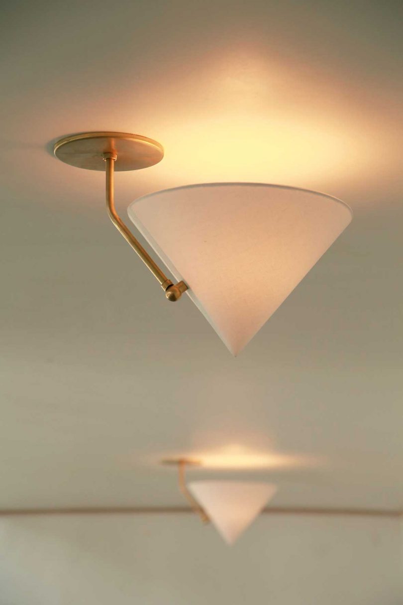 inverted cone-shaped semi flush mount pendant lighting