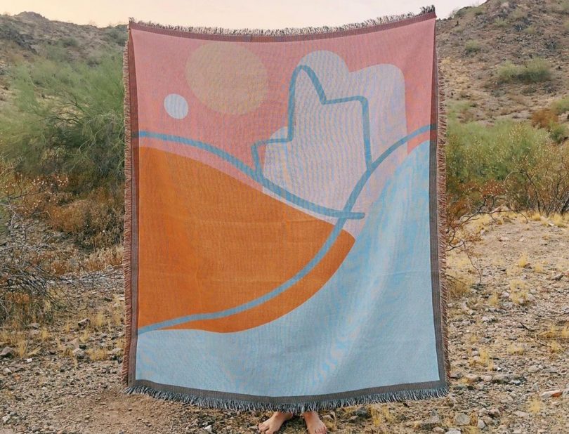 Abstract Mountain Blanket by Buhlaixe Studio 