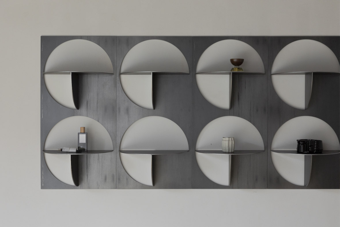 A Sculptural Shelf Made From a Laser-Cut Sheet of Steel