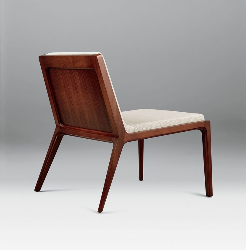 back three quarter view of lounge chair