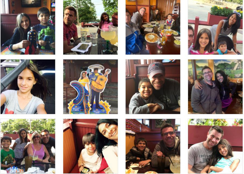 collage of 12 images of people enjoying themselves in a restaurant