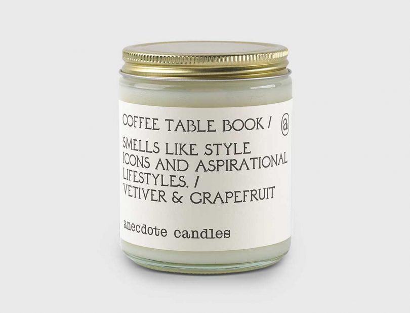coffee table book candle
