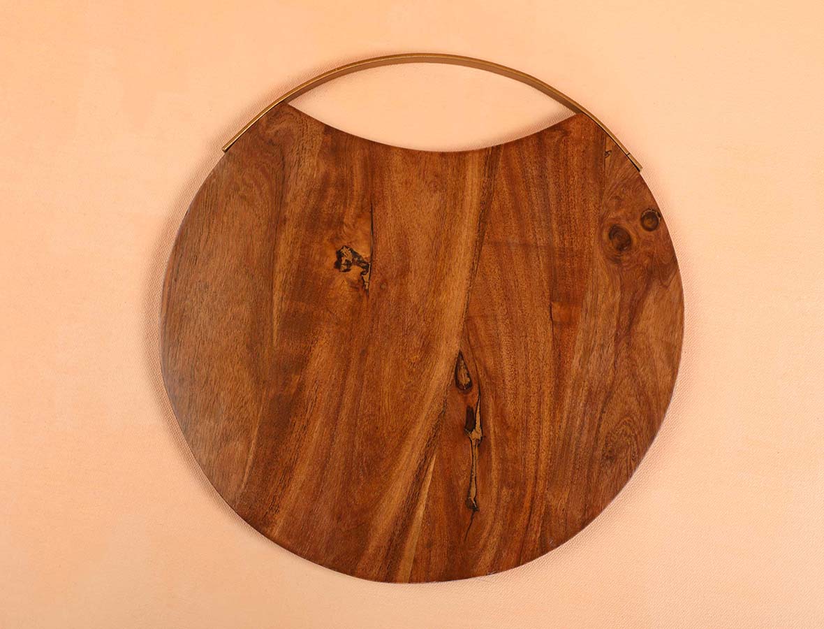 acacia wood round cheese board