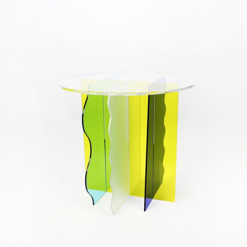 acrylic side table