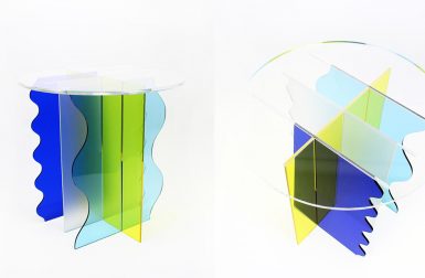 TINGE: A Customizable Acrylic Table That Proudly Shows Support for Ukraine