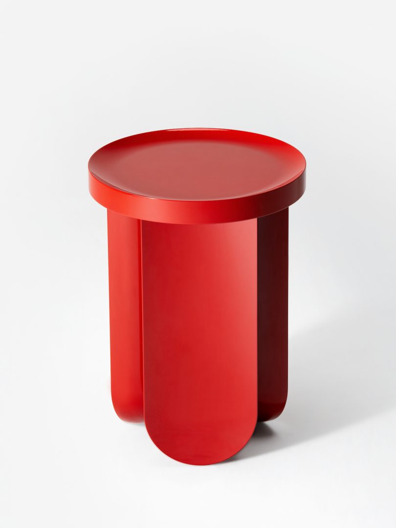 red side table