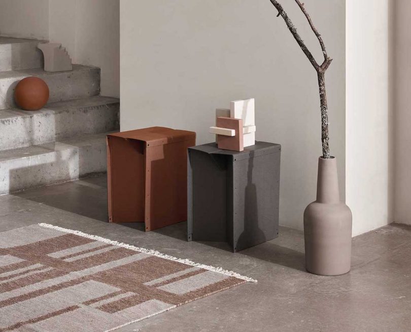 Kristina Dam Studio?s Sturdy Edo Table Is Made of Cardboard + Fabric