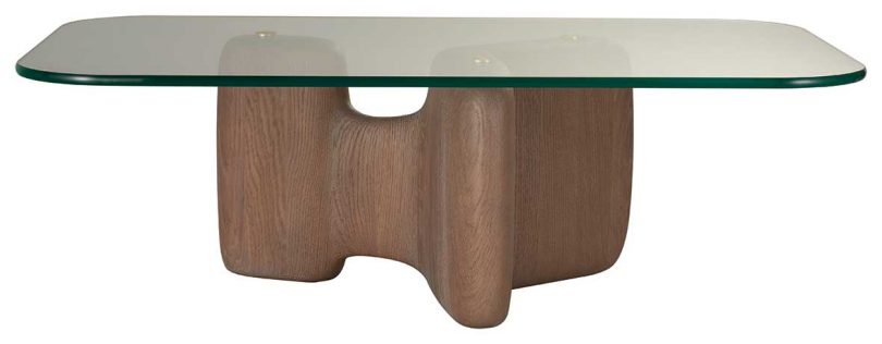 curvaceous wood cocktail table