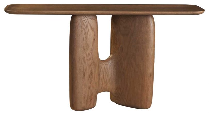 curvaceous wood console