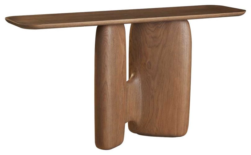 curvaceous wood console