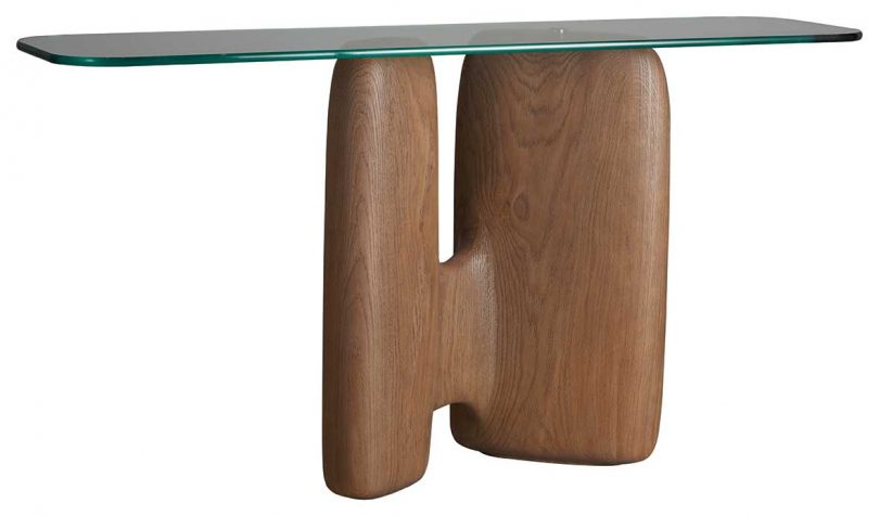 curvaceous wood console