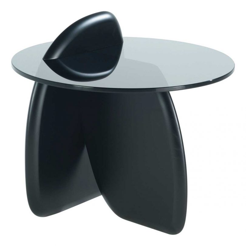 modern squircle wood side table