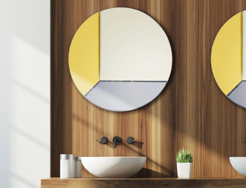 gold mosaic mirror