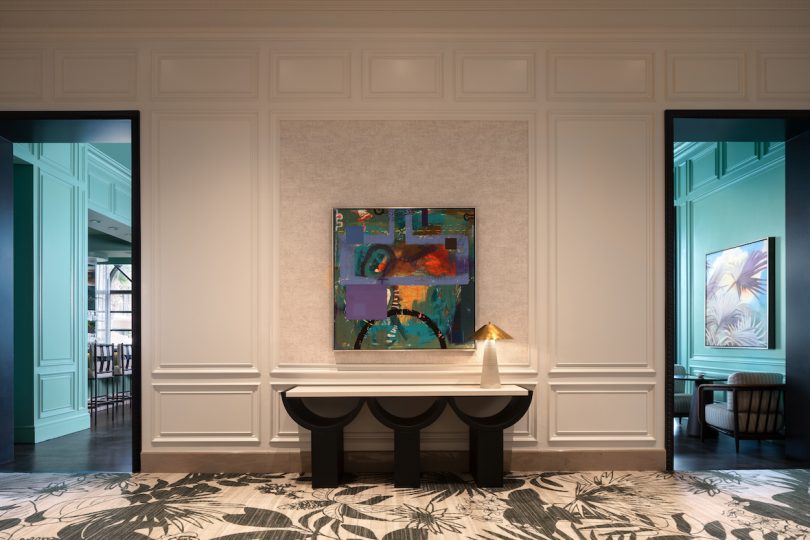 Artwork by local artists are displayed throughout the property