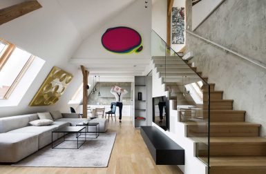 An Attic in Prague Is Renovated To Reflect Owners' Love of Czech Graffiti Art