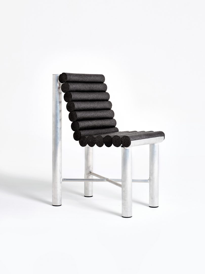 modern black and white chair