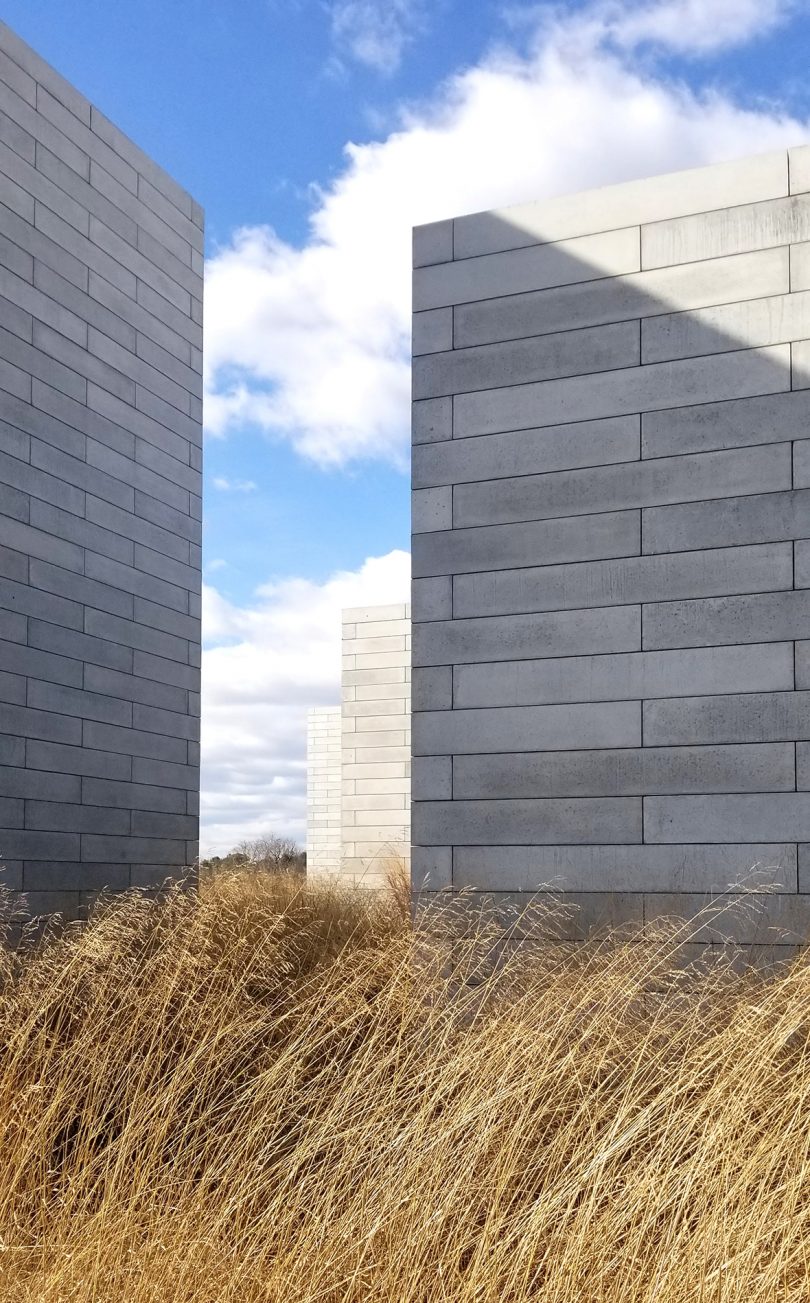 monolithic grey outdoor structures