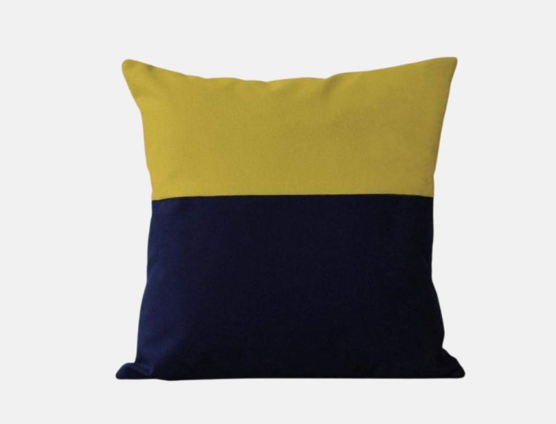 color block pillow