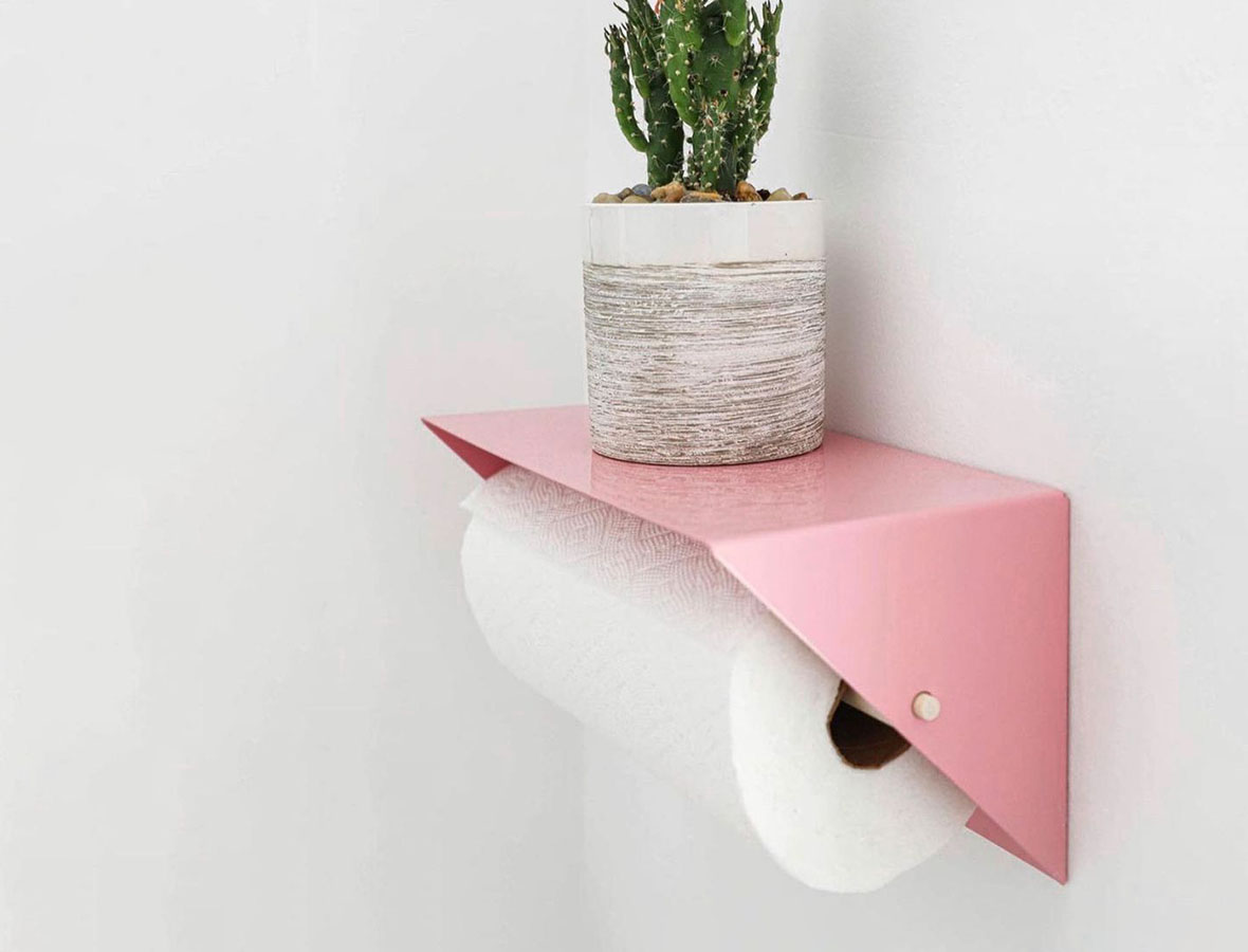 Pink Flamingo Paper Towel Holder