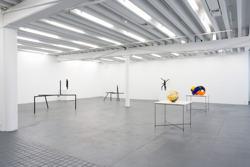 West facing view of "Clearly" exhibition at Miguel Abreu