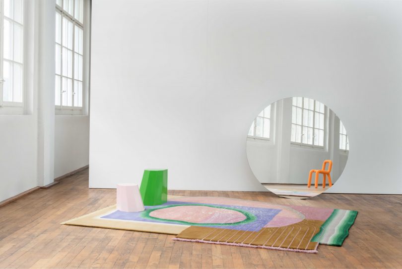 Studio Komplett Takes Art to the Floor With Their Colorful Overlay Carpets