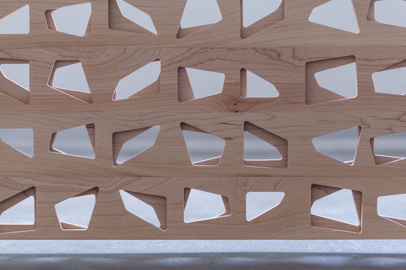 intricately cut piece of wood