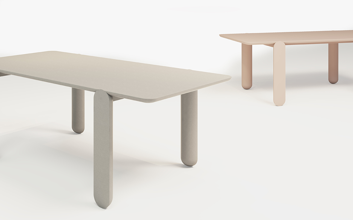 two four legged rectangular tables