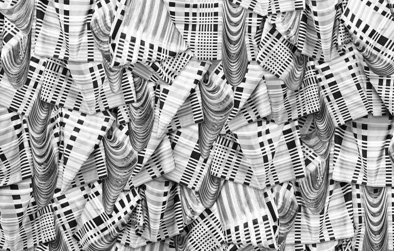 Arget wallpaper design in black and white