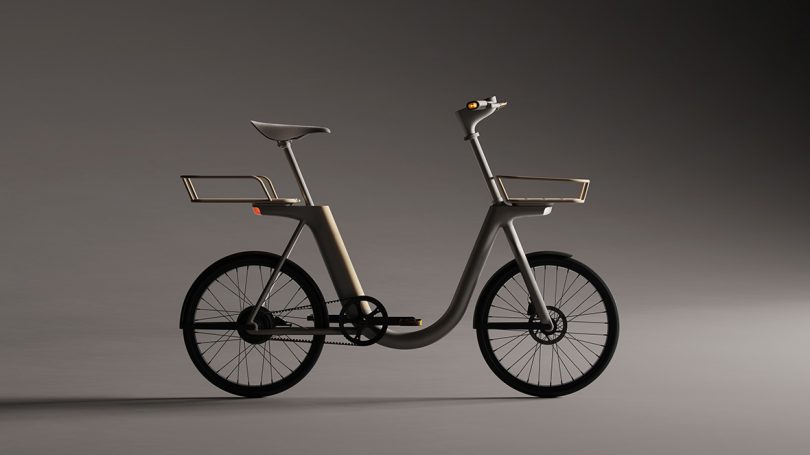 Sideview of Pendler ebike with shadowed background.