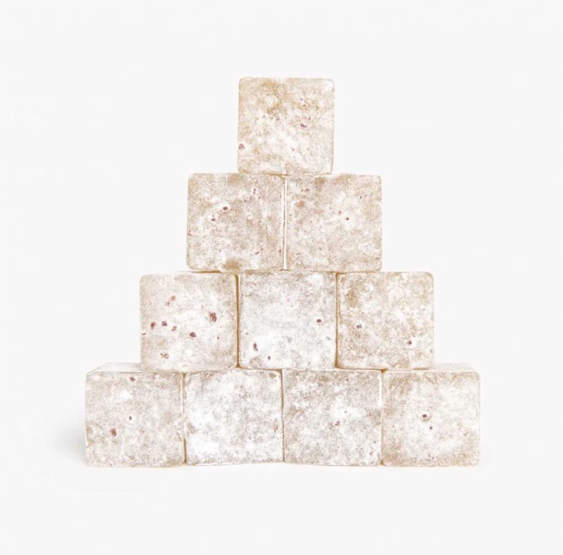 pyramid stack of white dusted turkish delight cbd