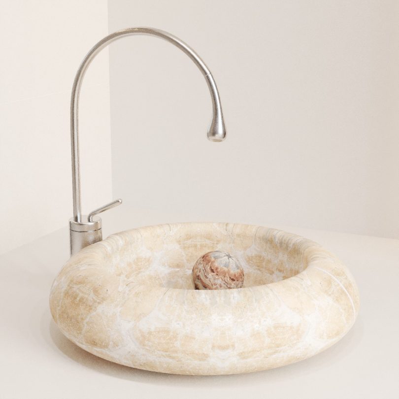 marble sink with marble ball plug
