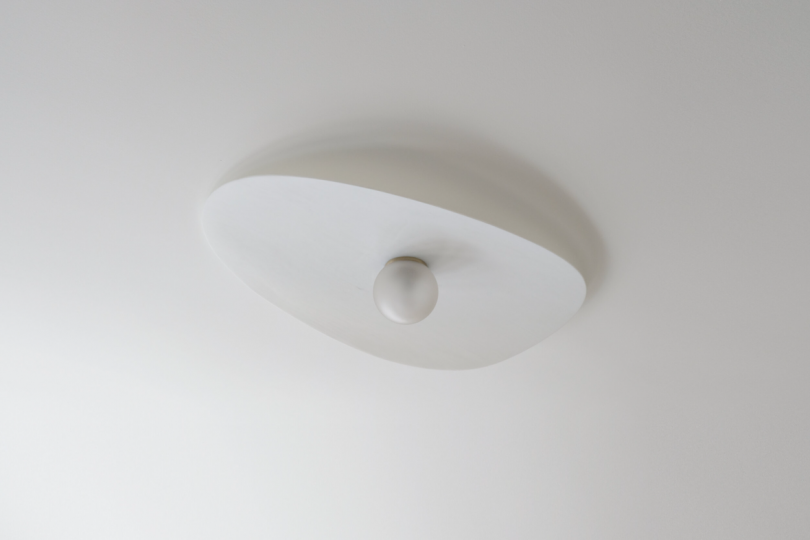 white ceiling mount light