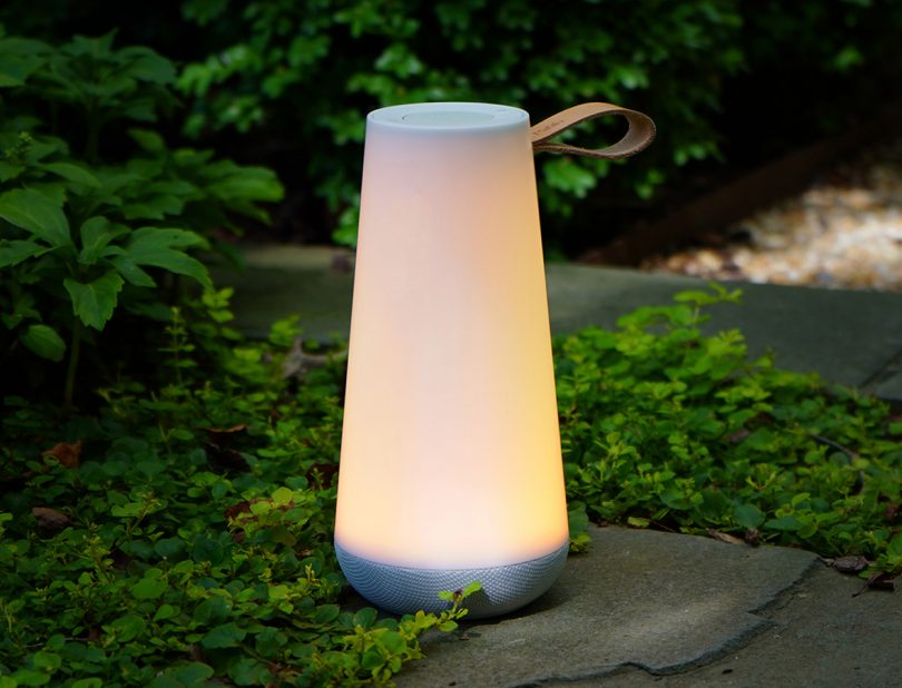 uma mini light and speaker outdoors