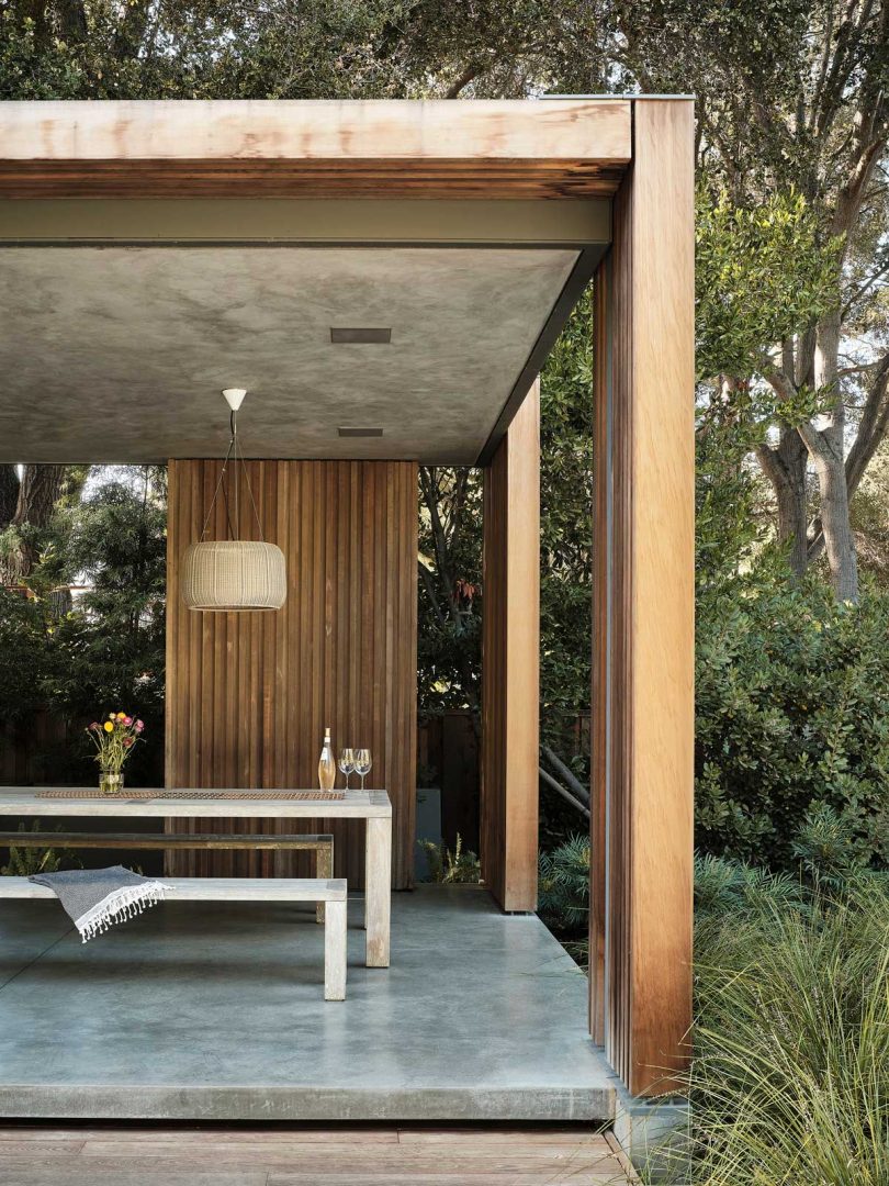 A Pair of Pavilions for Outdoor Cooking, Dining, Meditation + Exercise