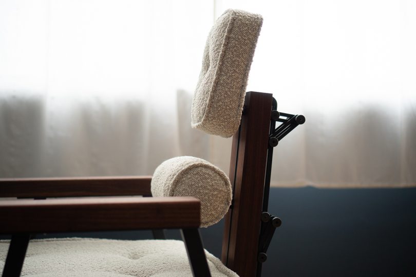 side profile of modern ergonomic chair
