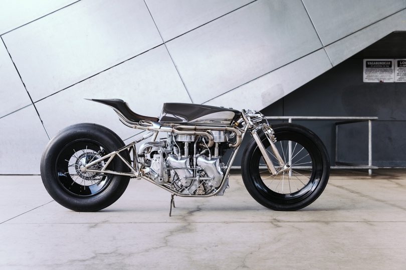 silver and black custom motorcycle