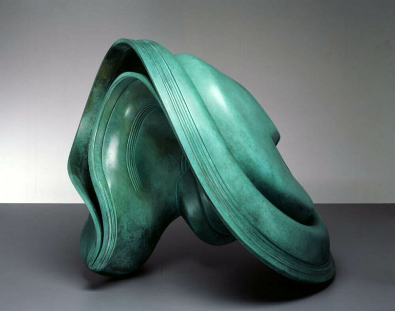 abstract green sculpture