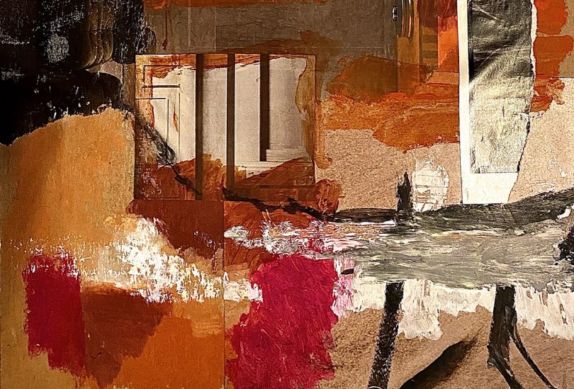 abstract collage of warm colors