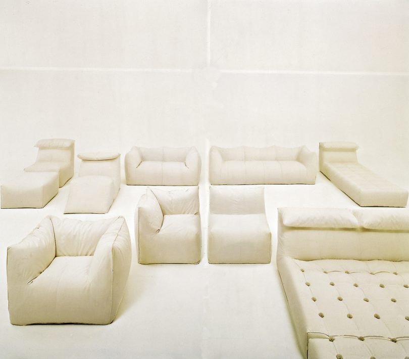 vintage image of collection of white modern furniture