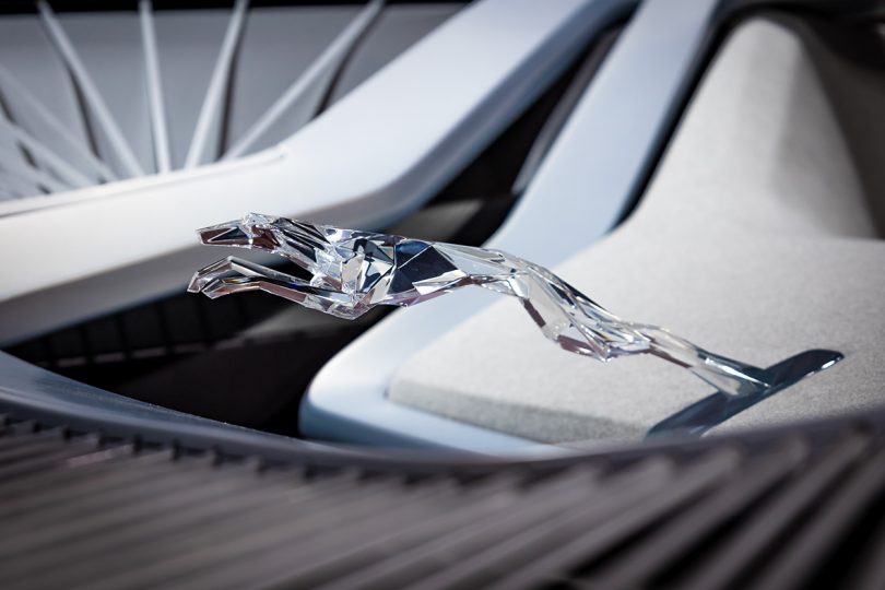 closeup of crystal hood ornament of Lincoln concept