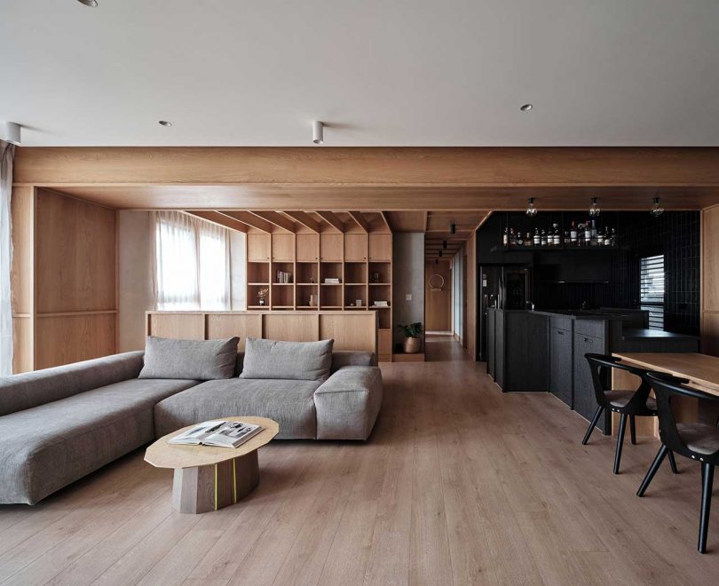 Natural Materials + Neutral Colors Create Tranquil Apartment in Taiwan