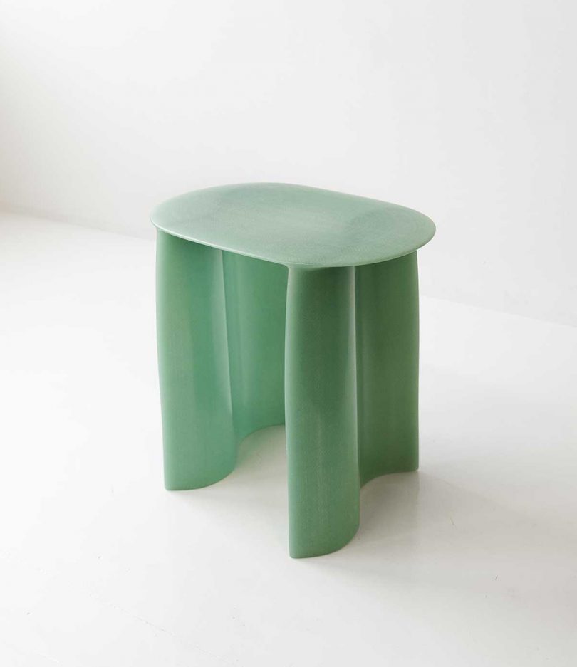 green resin table