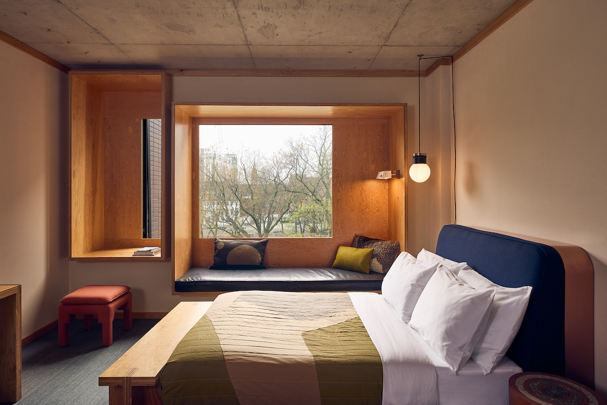 Guestrooms and public spaces designed by Shim-Sutcliffe Architects and Atelier Ace