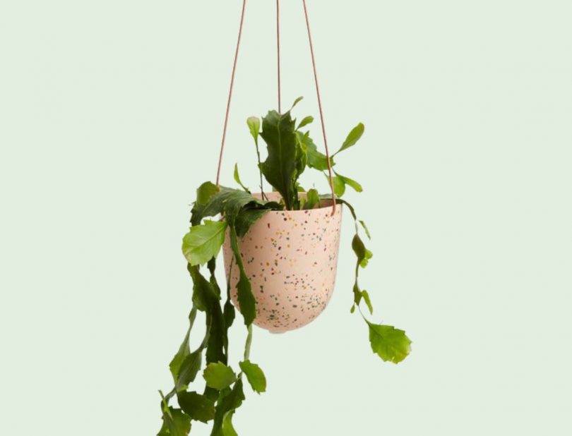 terrazzo hanging planter